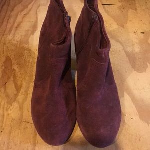 Aldo burgundy suede boots worn only a few times 8